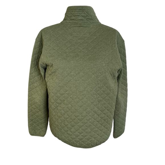Rock Monkey Pullover Shacket  Mens Small Green Quilted 100% Cotton Snaps Unisex - Picture 4 of 5
